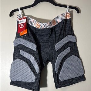 Warrior Black and Gray Padded Lacrosse Shorts